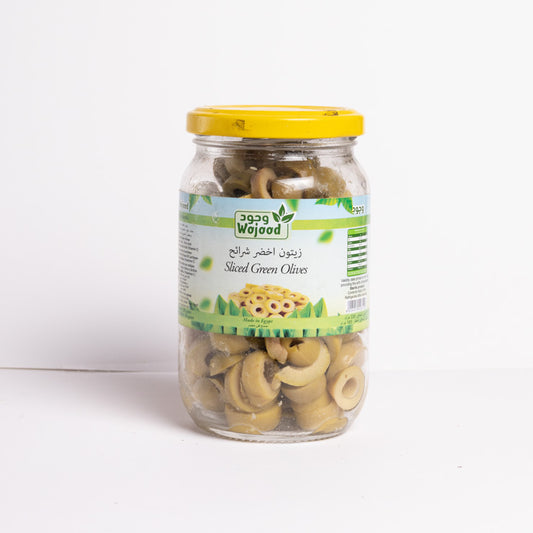 WAJOOD SLICED GREEN OLIVES 335g