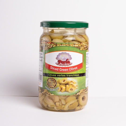 PERLA SLICED GREEN OLIVES 935g