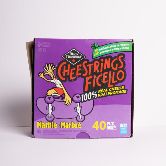 BLACK DIAMOND MARBLE CHEESTRINGS FICELLO (21g Each X 4 Pieces)