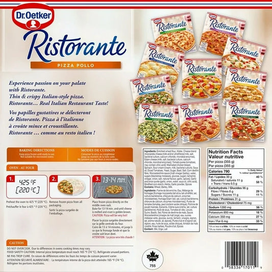 DR. OETKER RISTORANTE CHICKEN PIZZA 355g