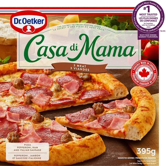 DR. OETKER CASA DI MAMA 3 MEAT PIZZA 395g